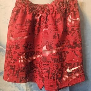Nike Red Digital Print Shorts